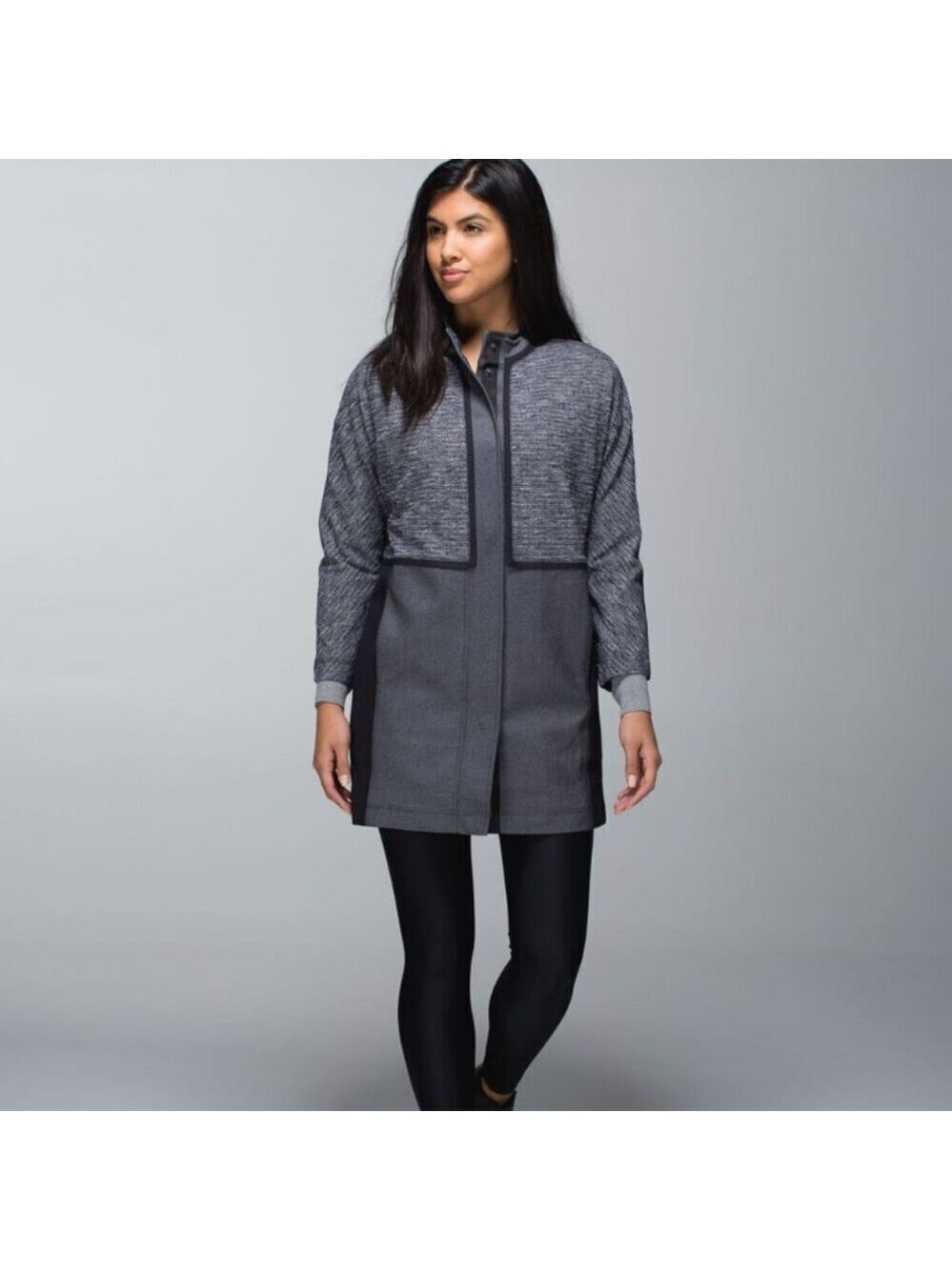 Lululemon Cocoon Car Coat Black Coco Pique XS
